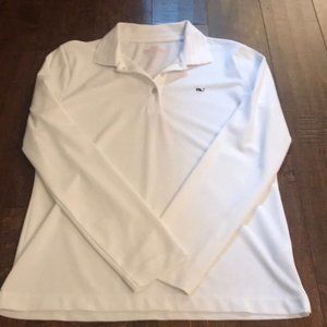 Vineyard Vines White L/S Polo Shirt